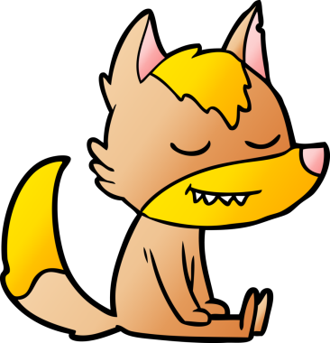 Bir insan tarafından çizilmiş tilki çizgi film karakteri