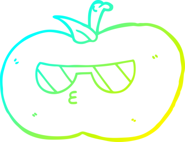 Bir insan tarafından çizilmiş soğuk gradyan çizgi çizimi.