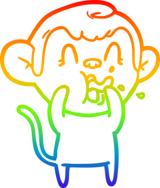 gökkuşağı gradyan çizgisi insan tarafından çizilmiş çılgın bir çizgi maymun çizimi