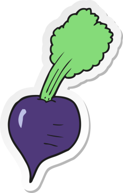 Bir insan tarafından çizilmiş pancar pancarının çıkartması.