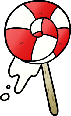 bir insan tarafından çizilmiş geleneksel lolipop çizgi filmi