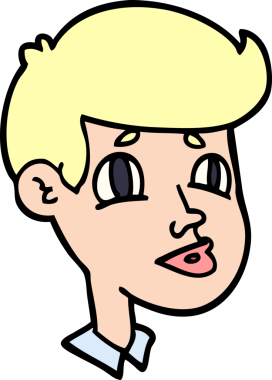 Bir insan tarafından çizilmiş bir çocuk yüzü karalaması.