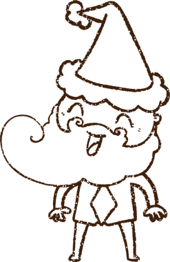 Bir insan tarafından çizilmiş Noel Adamı Kömürü