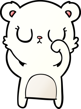 Bir insan tarafından çizilmiş kutup ayısı karikatürü