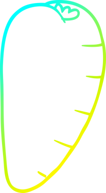 Bir insan tarafından çizilmiş bir havuç karikatürü.