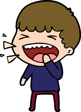 Bir insan tarafından çizilmiş gülen adam.