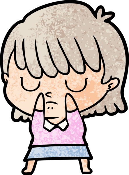 Bir insan tarafından çizilmiş karikatür kadın.