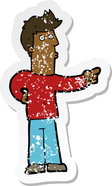 Bir insan tarafından çizilmiş garip bir çizgi filmin gerilimli çıkartması.