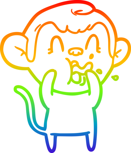 gökkuşağı gradyan çizgisi insan tarafından çizilmiş çılgın bir çizgi maymun çizimi