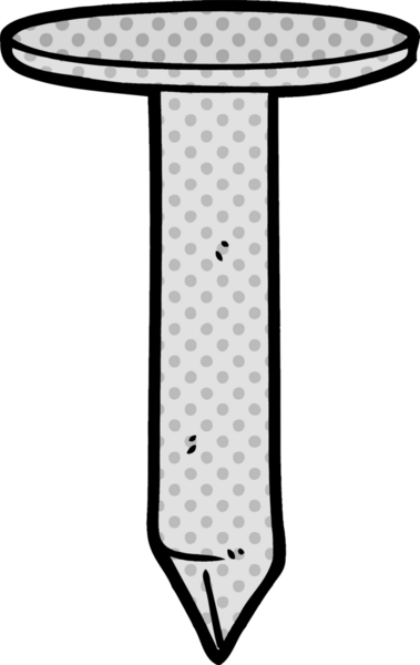 bir insan tarafından çizilmiş karikatür çivisi