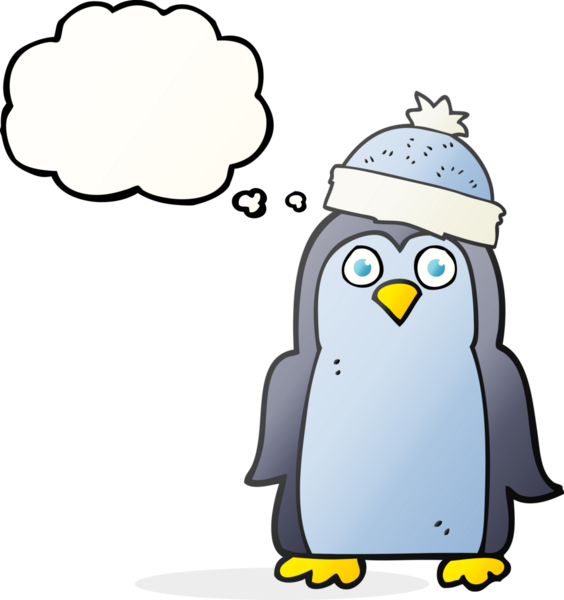 Bir insan tarafından çizilmiş serbest çizim baloncuk pengueni.