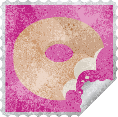 Isırılmış çörek grafiği bir insan tarafından çizilmiş.