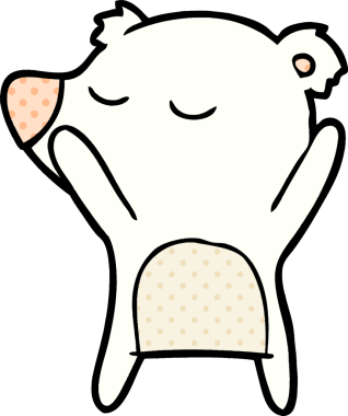 Bir insan tarafından çizilmiş kutup ayısı karikatürü