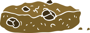 Bir insan tarafından çizilmiş çikolatalı kurabiye.