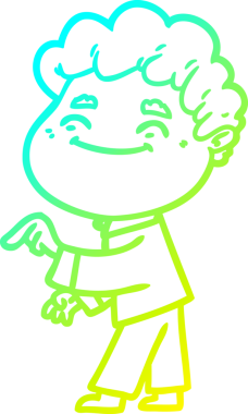 Bir insan tarafından çizilmiş karikatür cana yakın bir adamın çizimi.