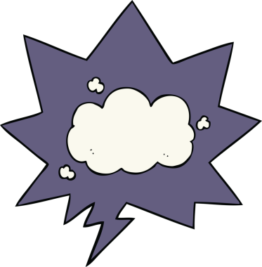 bir insan tarafından çizilmiş konuşma baloncuklu çizgi film bulutu