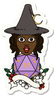 Bir insan tarafından çizilmiş 20 zarlı insan büyücüsünün çıkartması.