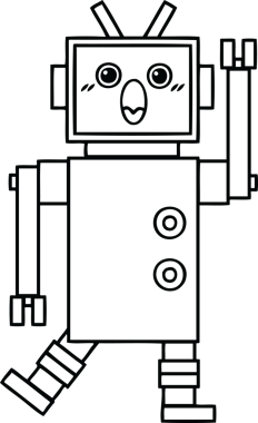 Bir insan tarafından çizilmiş robot çizimi