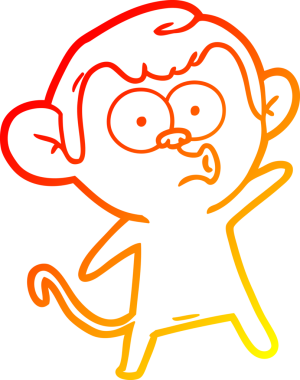 İnsan tarafından çizilmiş bir çizgi film çizimi, bir maymun için sürpriz oldu.