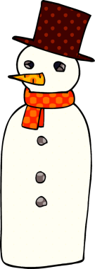 Bir insan tarafından çizilmiş kardan adam çizgi filmi.