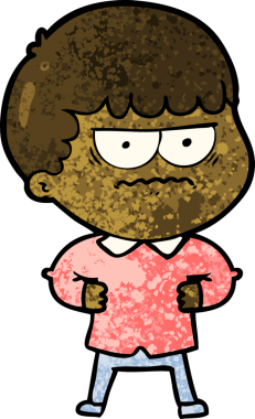 Bir insan tarafından çizilmiş el çizimi karikatür