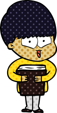 Bir insan tarafından çizilmiş mutlu çocuk çizgi filmi.