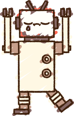 Bir insan tarafından çizilen robot tebeşiri.