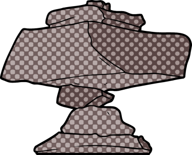 bir insan tarafından çizilmiş karikatür taşları