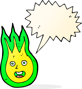 bir insan tarafından çizilmiş konuşma balonlu çizgi film dost ateş topu