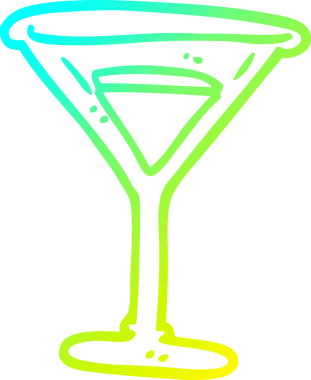 Bir insan tarafından çizilmiş bir martininin soğuk gradyan çizgisi.