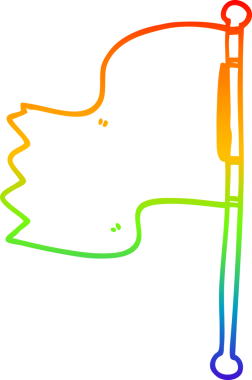 gökkuşağı gradyan çizgisi bir insan tarafından çizilmiş bir karikatür bayrağı