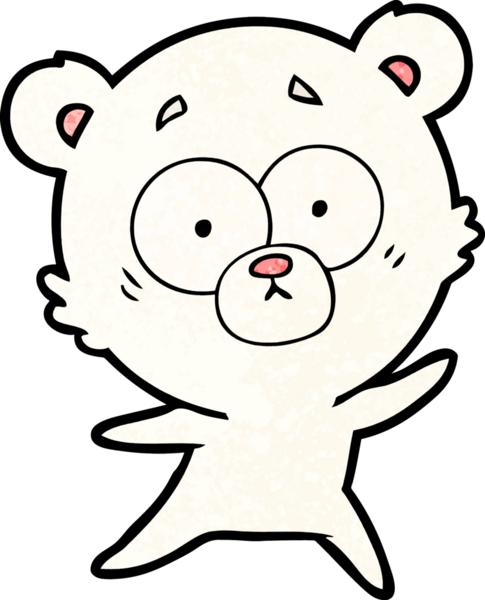 Bir insan tarafından çizilmiş kutup ayısı karikatürü