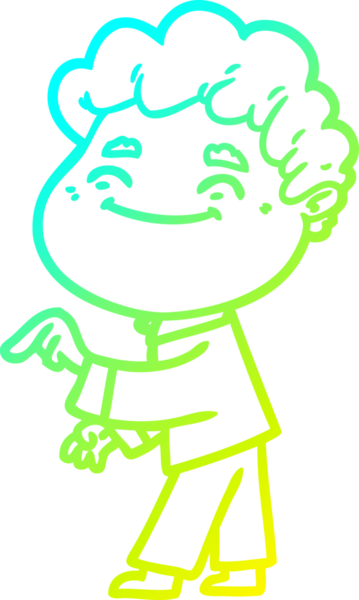 Bir insan tarafından çizilmiş karikatür cana yakın bir adamın çizimi.