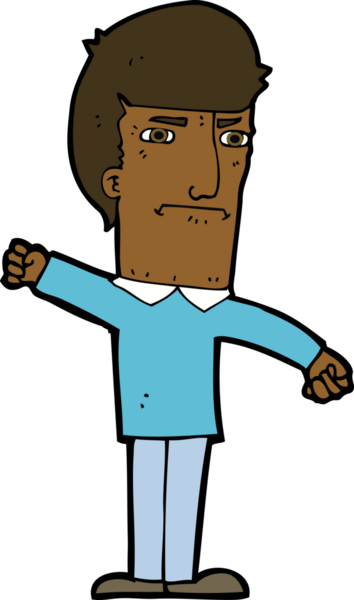 Bir insan tarafından çizilmiş kızgın bir adam.