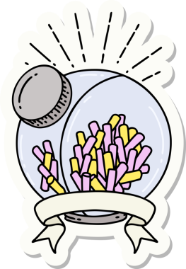 Bir insan tarafından çizilmiş bir şeker kavanozunun çıkartması.