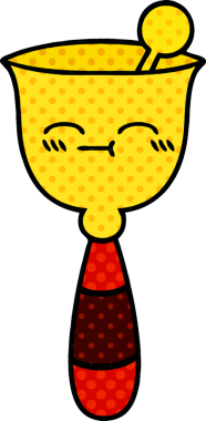 Bir insan tarafından çizilmiş okul çanının çizgi filmi.