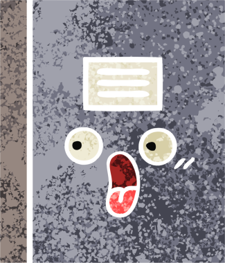 Bir insan tarafından çizilmiş bir defterin retro çizim stili karikatürü