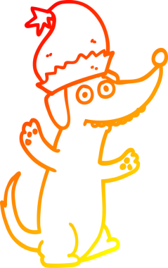 Bir insan tarafından çizilmiş şirin bir Noel karikatürü çizimi.