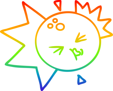 gökkuşağı gradyan çizgi çizimi Bir insan tarafından çizilen bowling topu