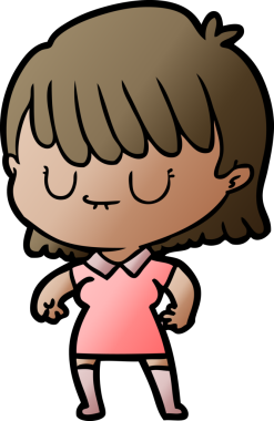 Bir insan tarafından çizilmiş karikatür kadın.