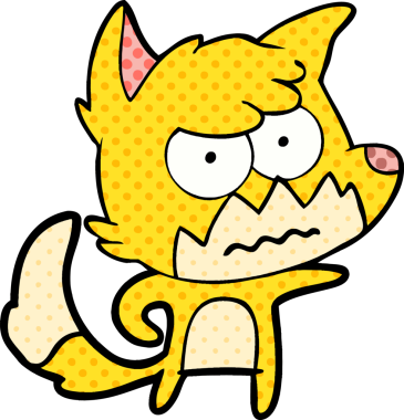 Bir insan tarafından çizilmiş bir tilki.