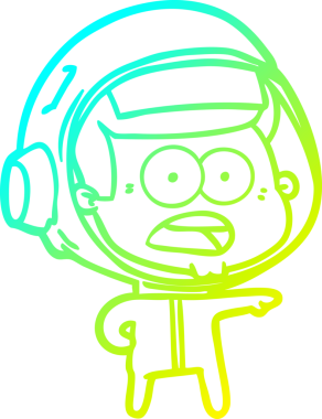 Bir insan tarafından çizilen soğuk gradyan çizgi çizimi bir astronotu şaşırttı.