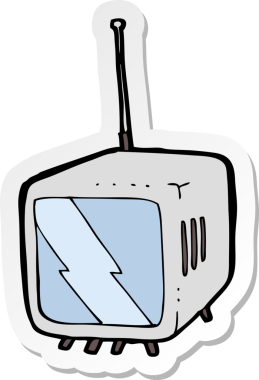 Bir insan tarafından çizilmiş bir çizgi film etiketi.