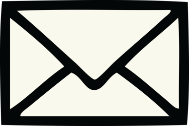 Bir insan tarafından çizilmiş kağıt bir zarfın sevimli karikatürü