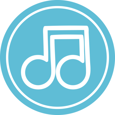 bir insan tarafından çizilmiş müzik notası dairesel simgesi