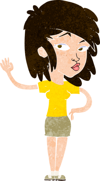 Bir insan tarafından çizilmiş güzel bir kadın.