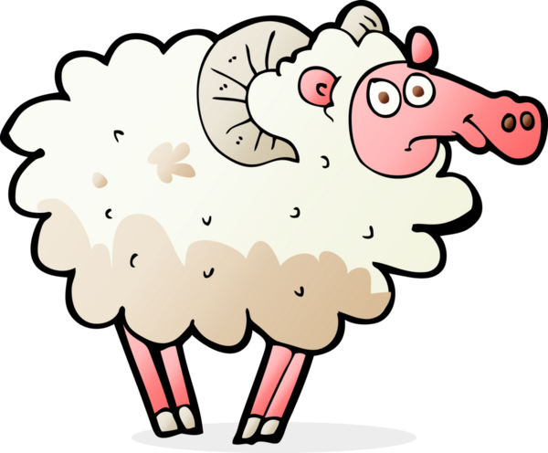 Bir insan tarafından çizilmiş pis koyunlar.