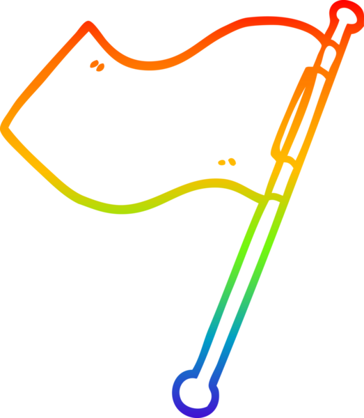 gökkuşağı gradyan çizgi bir insan tarafından çizilmiş kırmızı bayrak