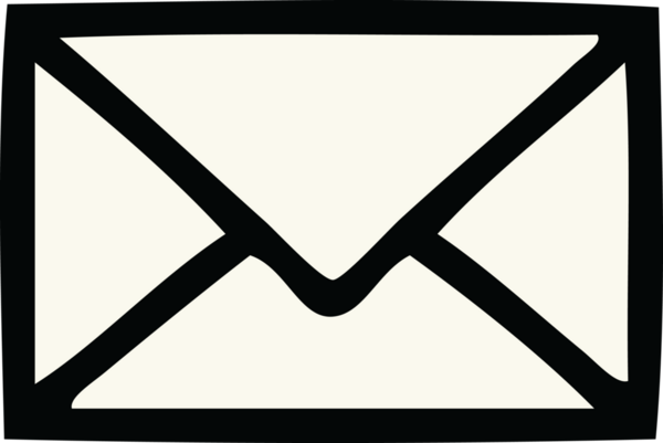 Bir insan tarafından çizilmiş kağıt bir zarfın sevimli karikatürü