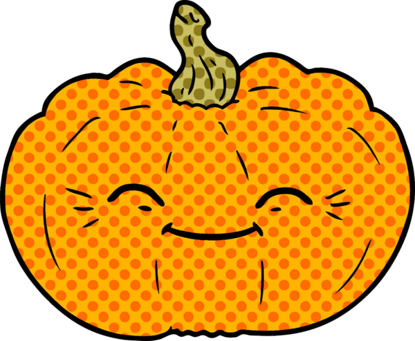 Bir insan tarafından çizilmiş bir balkabağı.